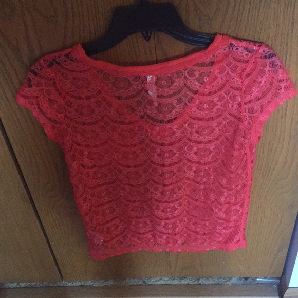 Aeropostale coral lace top - Picture 3 of 5